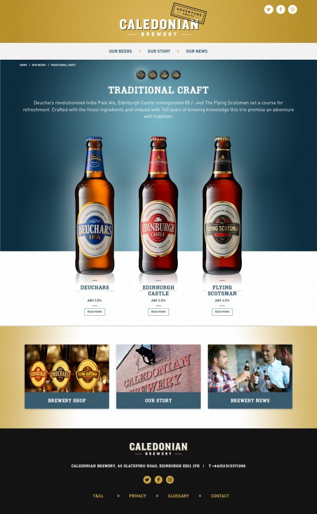 Caledonian Brewery Website
