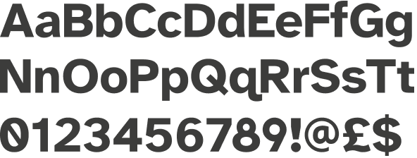 Atkinson Hyperligeble typeface example