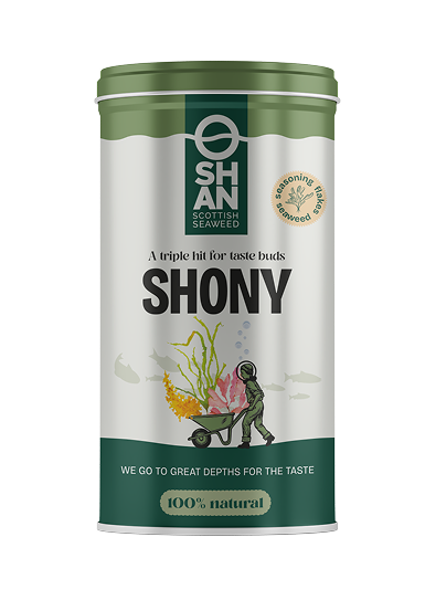 Tin of shony seaweed flakes
