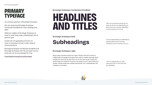 Brand guidelines typography
