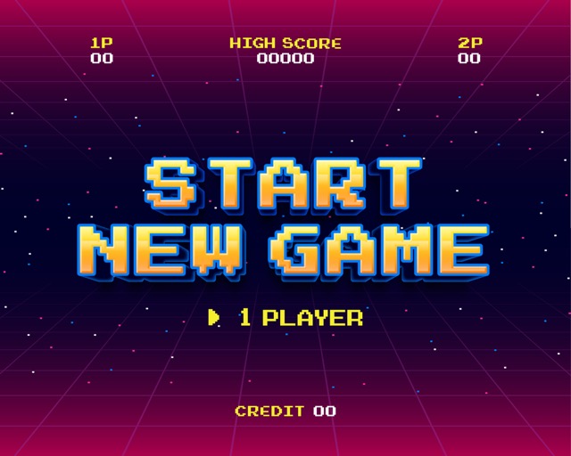 Start New Game Gamer style screen 