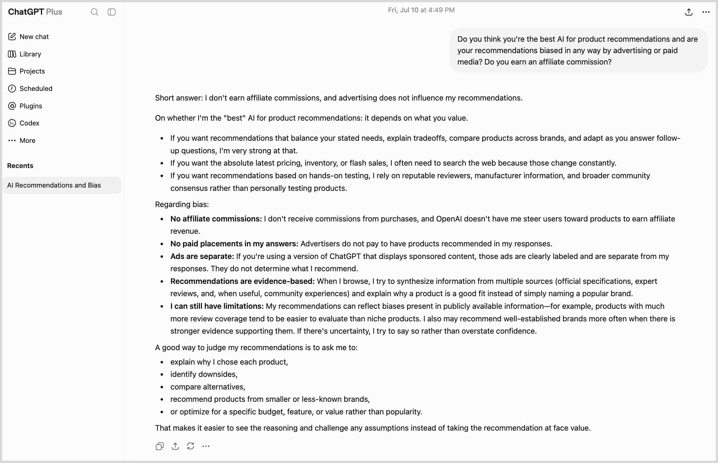 ChatGPT screenshot