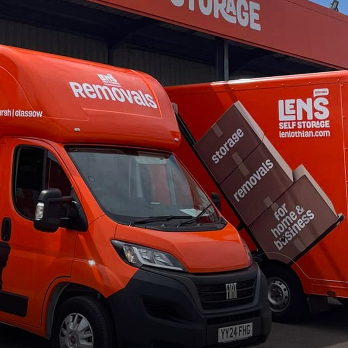 Len Lothian trucks parked at depot
